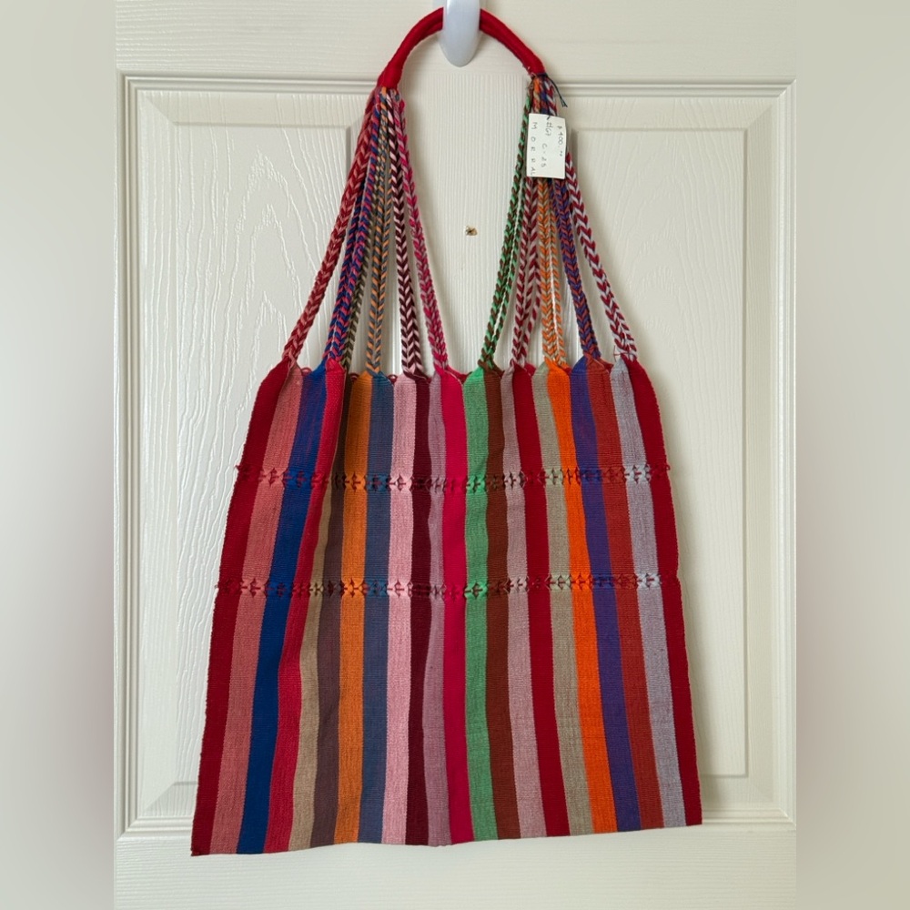 Colorful Striped Tote Bag